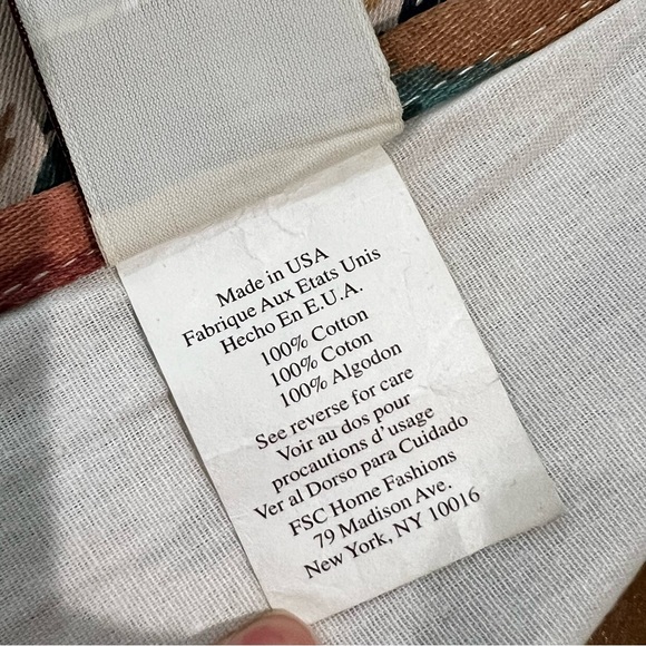 Waverly Ford Flamestitch Southwest Scalloped Valance Turquoise Red USA 76 INCHES - Picture 4 of 9